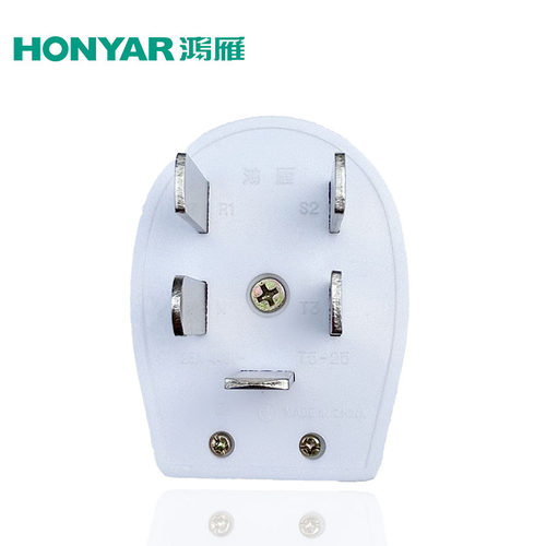 杭州鸿雁插座工业三相五线440V/380V带接地插头T5-16A25A插头插座 - 图2