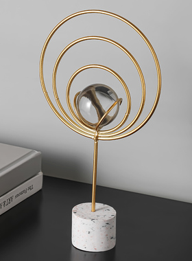 几何创意简约现代轻奢艺术摆件房间电视柜玄关客厅书房工艺装饰品