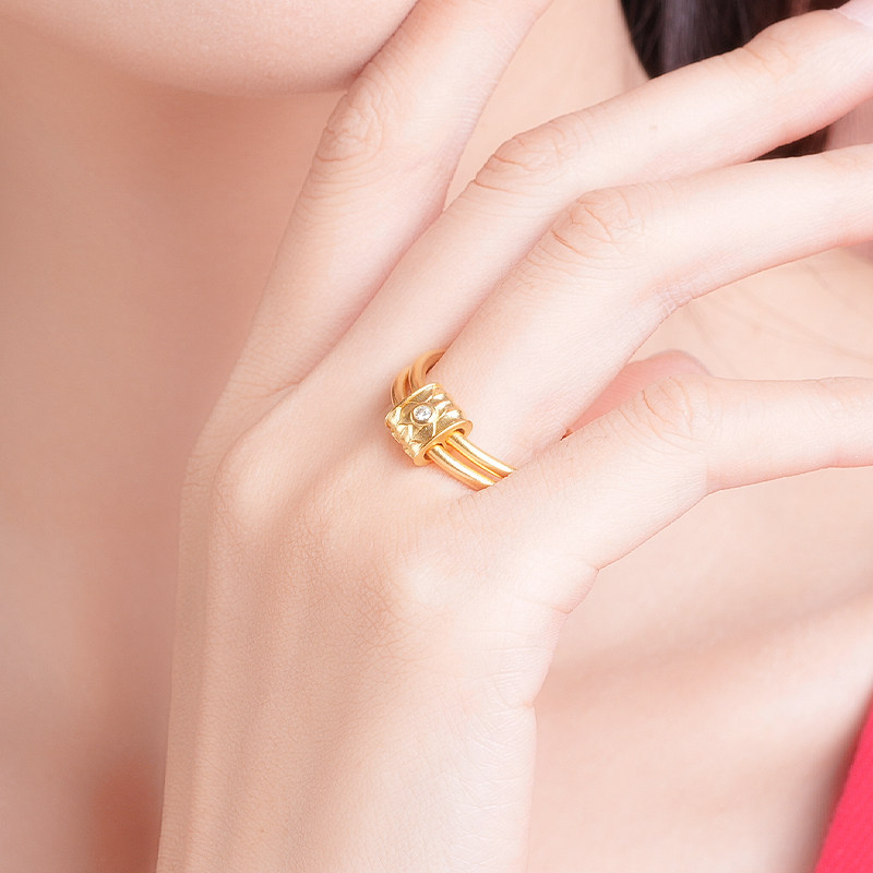 Laomiao gold new pure gold ring