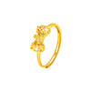 Laomiao Gold Dazzling Diamond Series Pure Gold Symphony Bow Ring 5G Dreamy Dazzle