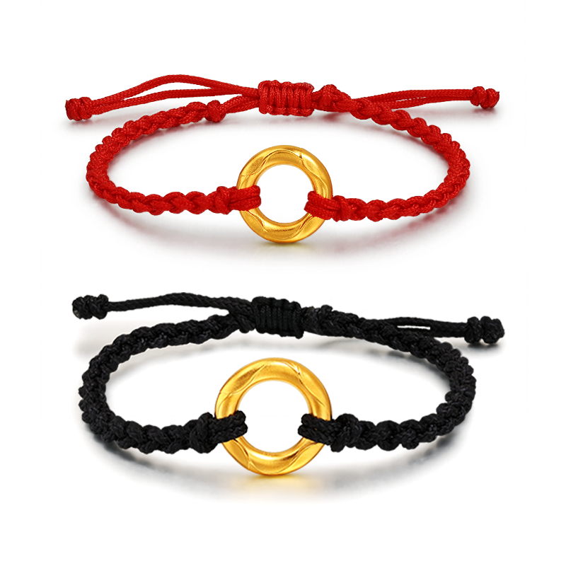 老庙黄金足金999事事金安红绳四方平安扣情侣闺蜜男女款官方旗舰,淘宝优惠券,粉丝福利购,淘宝优惠卷