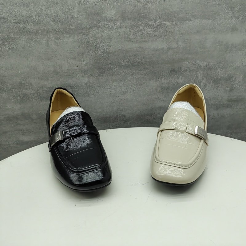 品牌撤柜真皮女鞋2025新款春季牛皮英伦风方头粗跟中跟乐福鞋单鞋,淘宝优惠券,粉丝福利购,淘宝优惠卷