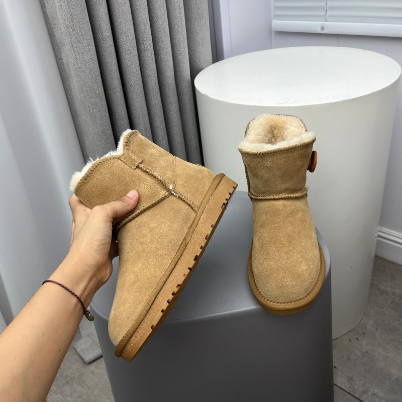 品牌断码真皮靴子女2025新款冬款磨砂皮短靴圆头平底加厚雪地靴女,淘宝优惠券,粉丝福利购,淘宝优惠卷