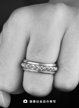 中古925银开口十字花细戒指925银饰配饰