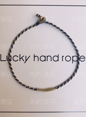 手工编织金刚结手绳超细藏蓝手