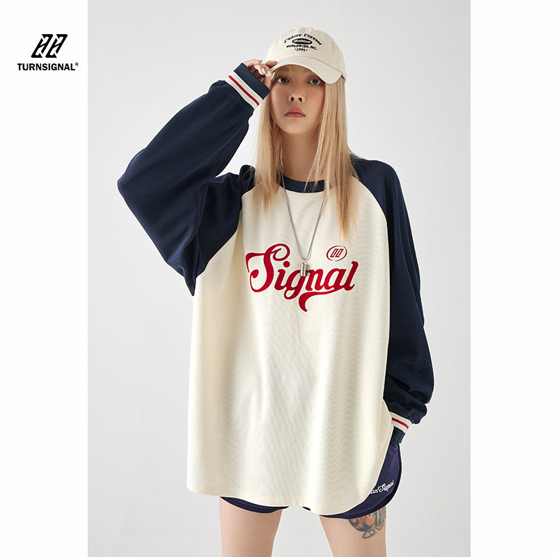 turn signal美式潮牌插肩袖t恤 turnsignalT恤