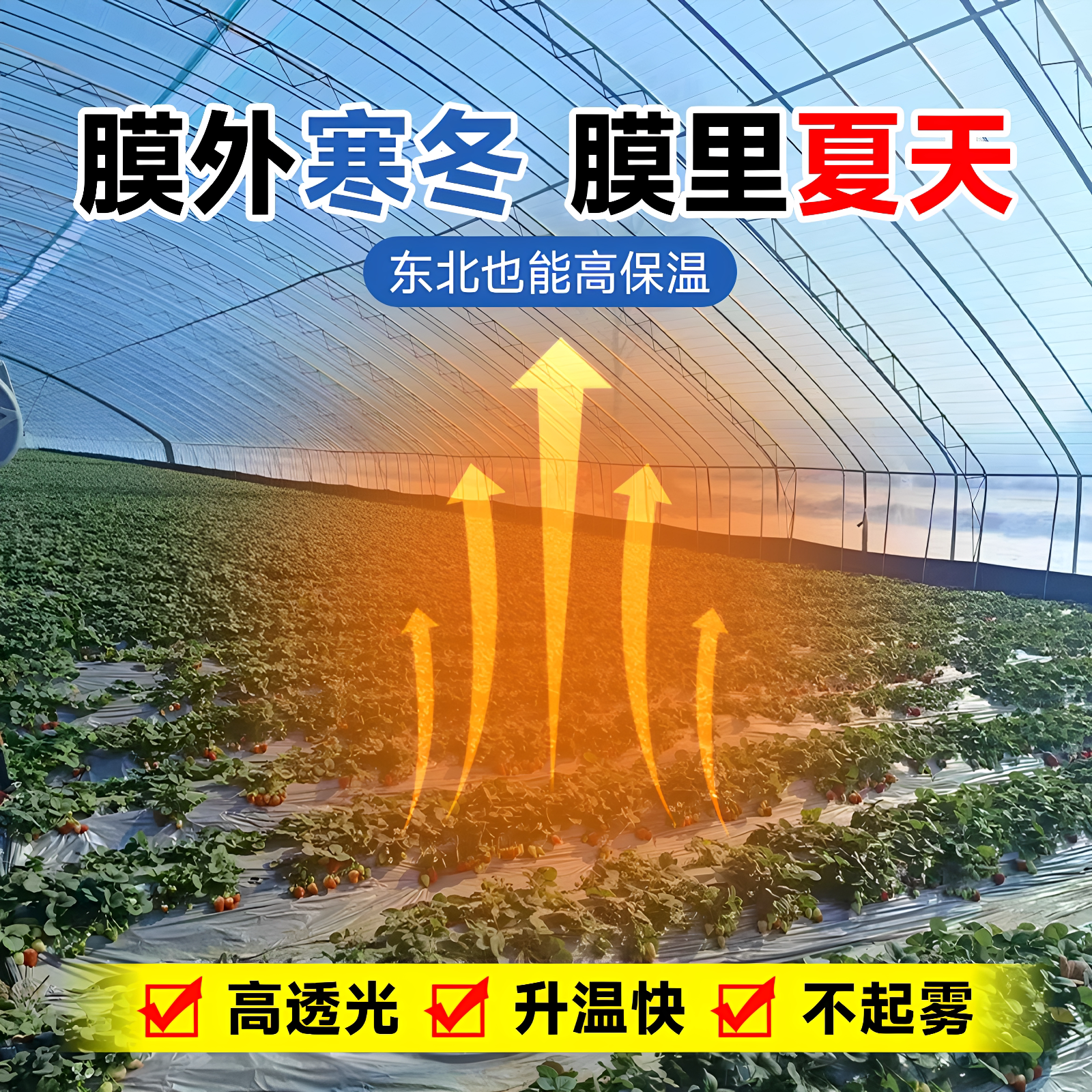 Greenhouse plastic film drip-free film sun protection high light transmittance PO film