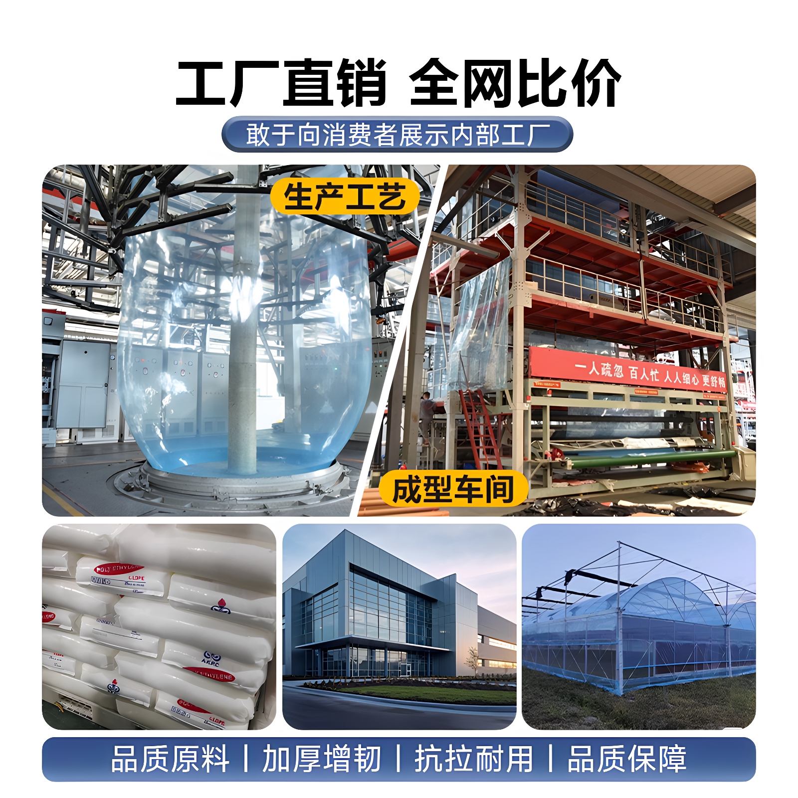 Greenhouse plastic film drip-free film sun protection high light transmittance PO film