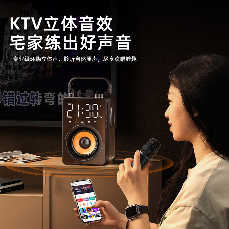 迈从H5 蓝牙音响k歌带话筒大音量高音质小音箱广场舞户外店铺收款