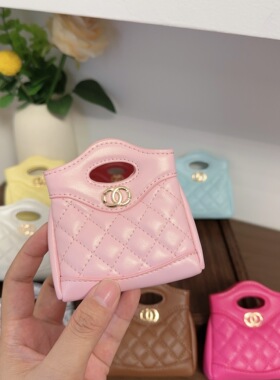 小香风菱格31b迷你小包挂件儿童斜挎包车钥匙耳机收纳袋包女挂饰