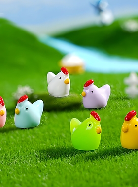 微景观树脂装饰品小母鸡