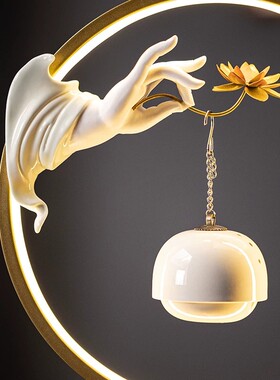 德国品质禅意佛手莲花薰香炉摆件