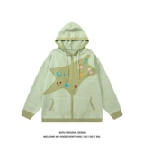 Милая толстовка с капюшоном, свитер, демисезонная ретро трикотажная куртка подходит для мужчин и женщин для влюбленных, этнический стиль