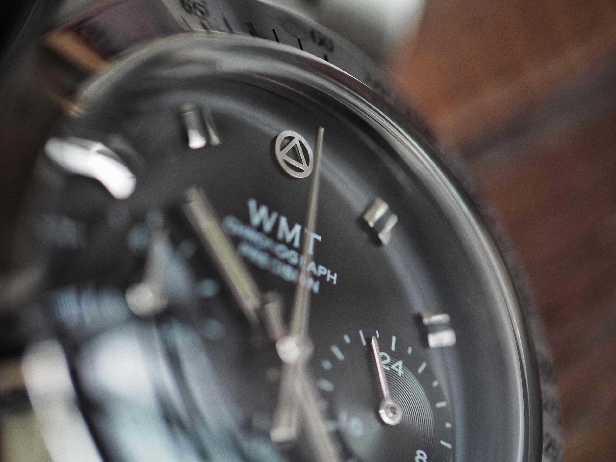 WMT Watch GP1-Prototype Series复古石英机芯手表黑三小针计时盘 - 图2
