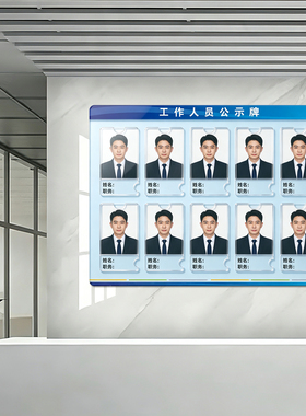 工作人员信息公示栏员工一览公示表教师风采工作人员照片展示7216