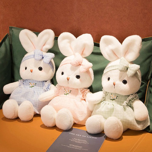 可爱小兔子毛绒玩具抱睡布偶小白兔玩偶女孩公仔睡觉抱娃娃床上萌 - 图3