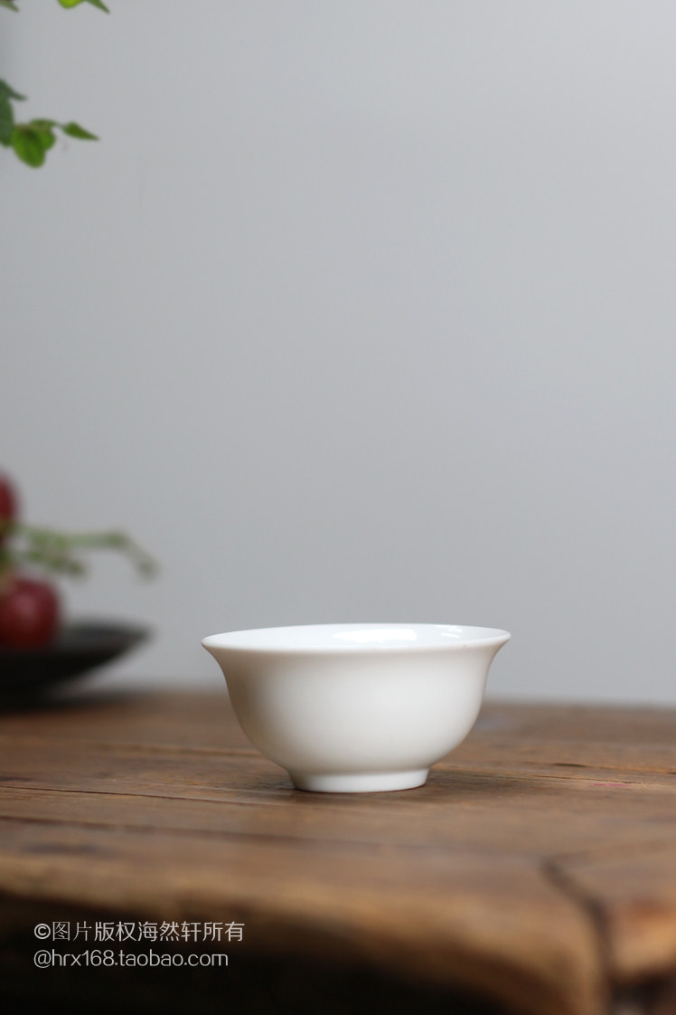 90年代潮州老彩瓷厂库存陶瓷纯白品茗杯小功夫杯闻香杯小酒杯_虎窝淘