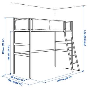 IKEA宜家代购维特瓦尔高架床框架儿童学生床双层床上下床