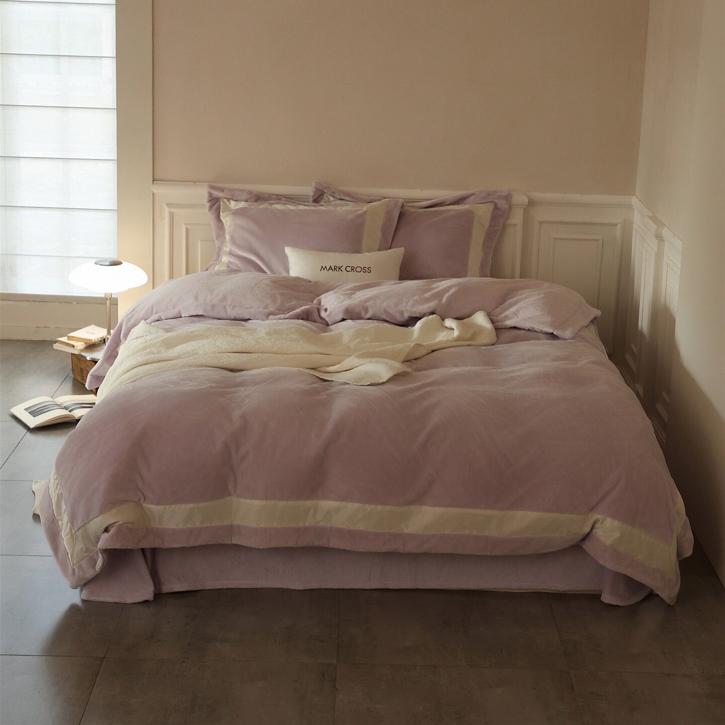 厂家直发【冬日月光曲】顶奢350克重A类慕丝牛奶绒四件套软糯暖绒