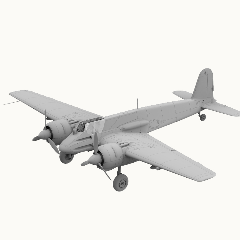 TAKOM 48001W 1/48 亨舍尔Hs 129 攻击机套装 附内构 拼装模型 - 图0