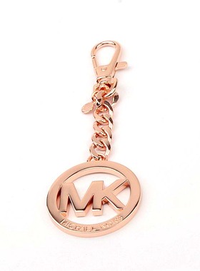 饰品潮流个性简约光面钥匙扣几何圆形镂空字母造型吊坠项链坠