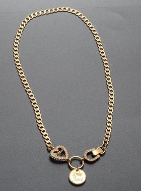 欧美时尚百搭水晶宝石项链孤品