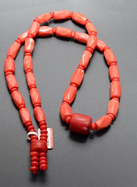 新款毛衣链红海竹石珊珠项链