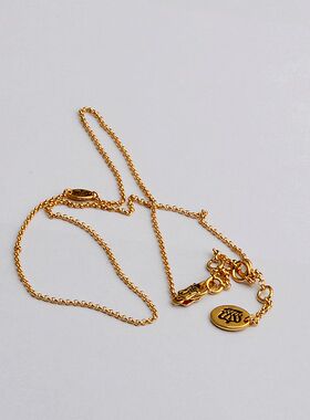 橘子欧美是饰品正品精美基础连镀18K金简约气质裸链女特价首饰