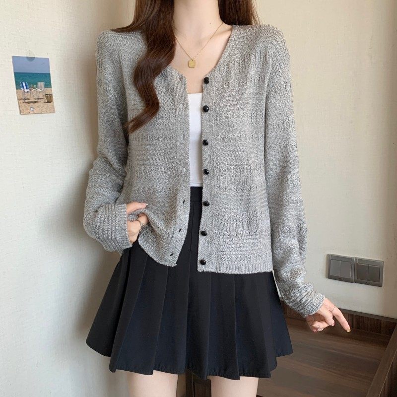 大码女装2025秋季新款时尚百搭V领简约长袖开衫上衣针织衫毛衣潮,淘宝优惠券,粉丝福利购,淘宝优惠卷