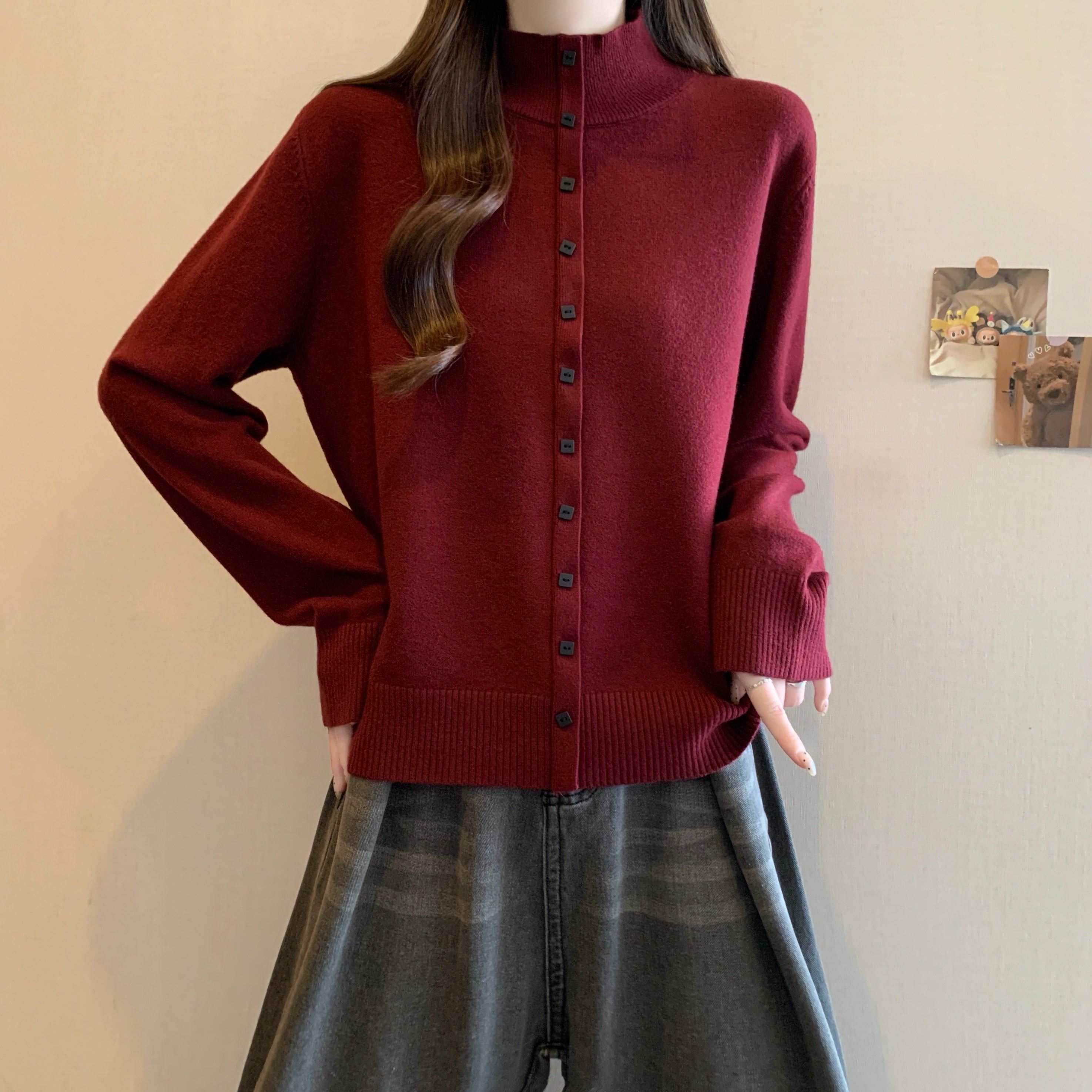 大码女装2025秋冬新款时尚百搭长袖打底衫胖MM加厚毛衣宽松上衣潮,淘宝优惠券,粉丝福利购,淘宝优惠卷