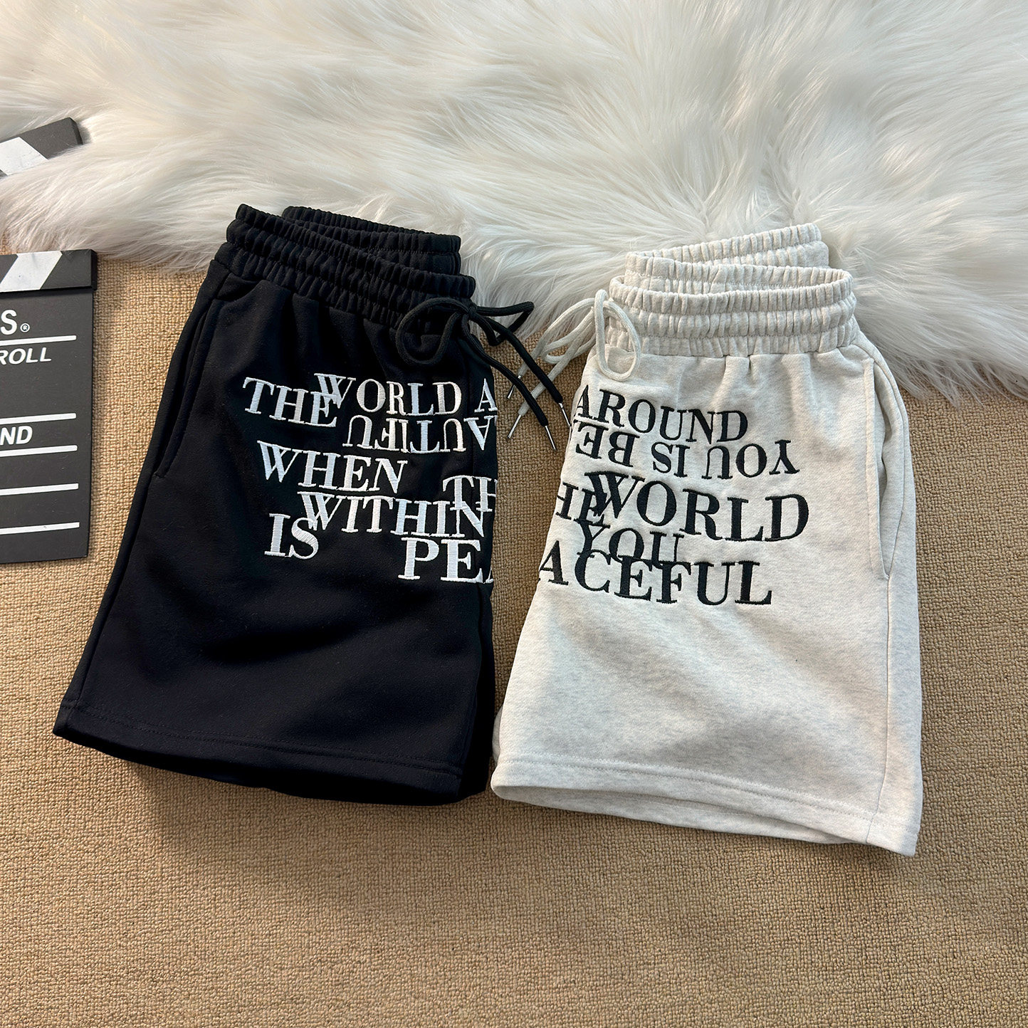 潮牌轻奢质感刺绣字母重磅300克毛圈休闲四分短裤篮球裤宽松男裤,淘宝优惠券,粉丝福利购,淘宝优惠卷