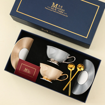 Beauty Avenue Gold and silver Splendid Coffee Cup High-end Delicacy Pair Cups Afternoon Tea Tea Set Superior Sensory Gift Box Dress