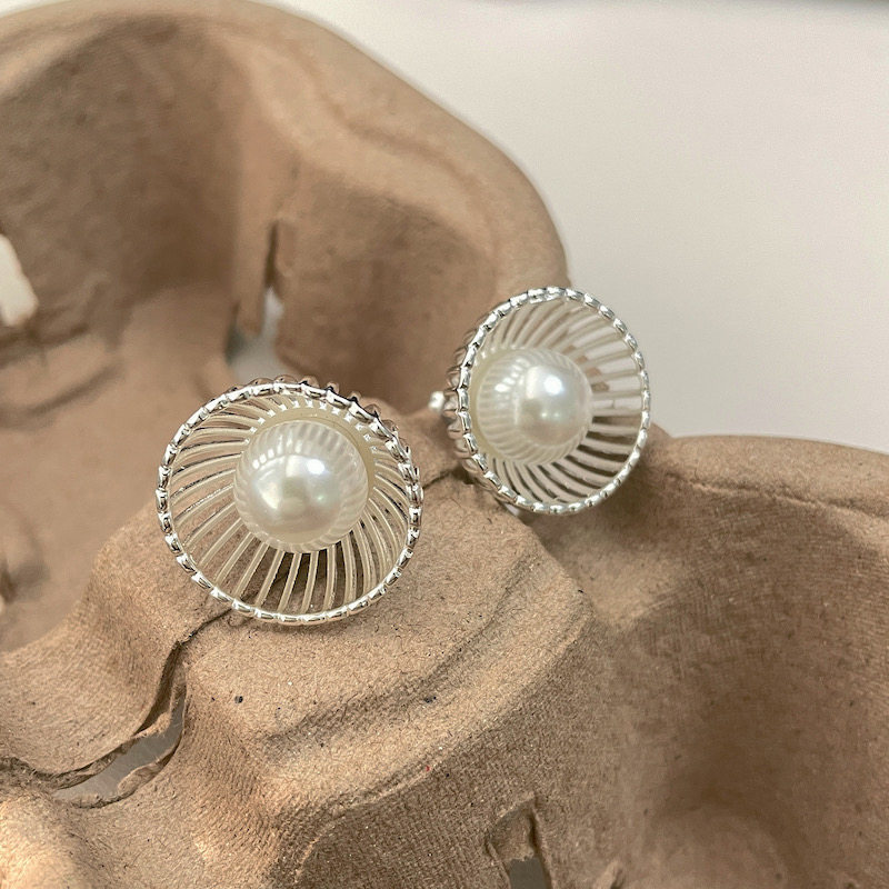 盛开董洁同款珍珠耳环镀银金属镂空气质高级感新中式民族耳钉耳饰,淘宝优惠券,粉丝福利购,淘宝优惠卷