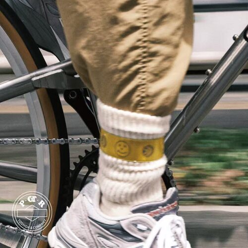 美利坚洋行进口POTR原創反射發光帶 骑行束腳反光帶 识别手环 - 图1