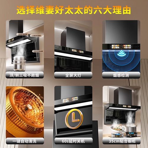 维妻好太太油烟机家用吸油机厨房脱排烟机顶侧大吸力抽油烟机 - 图3