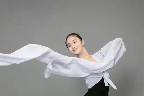 藏族水袖中国民族民间舞等级考级第七级道具儿童练习用品成人练功 - 图3