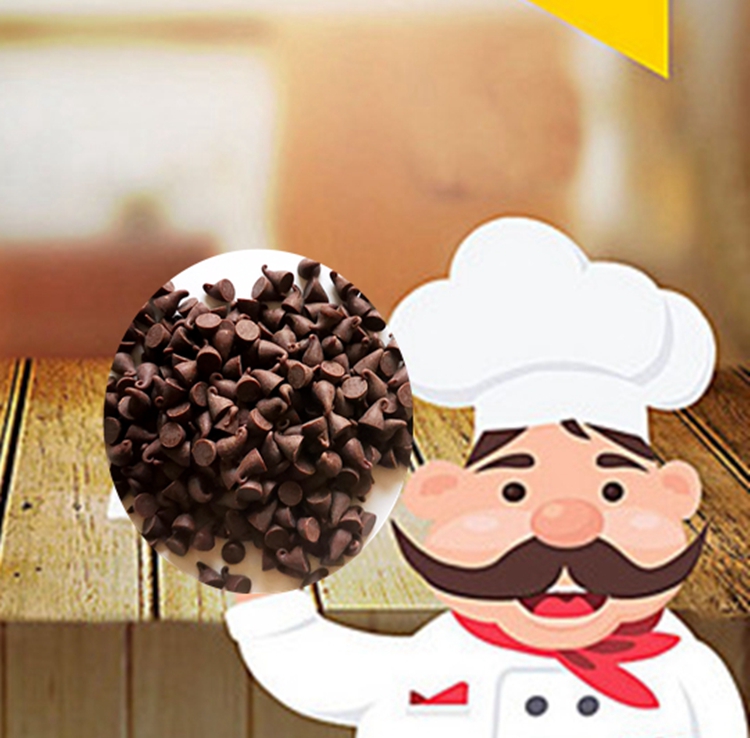 烘焙原料梵豪登纯可可脂耐烤水滴黑巧克力豆黑眼豆豆曲奇慕斯蛋糕 - 图1