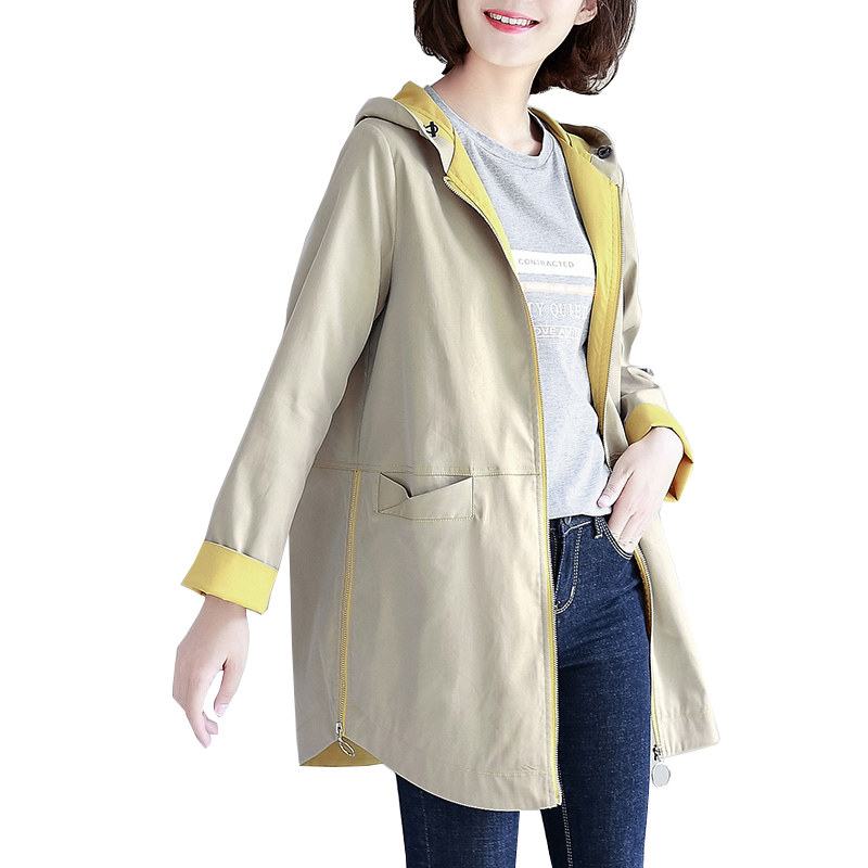 中长款2020秋季新款韩版宽松风衣 dkchenpin淘斯专卖风衣