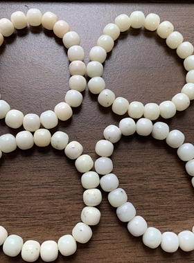 【手链手串】f90天然和田玉桂花糕手串老型珠手链单珠约10*9mm