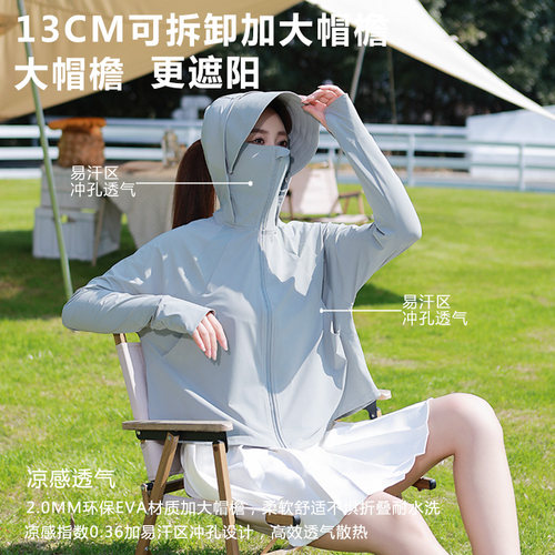 UPF2000+防晒衣女2026新款短款披肩防紫外线凉感透气防晒衫短外套 - 图2