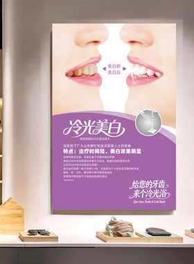 牙科挂画口腔医疗牙齿图门诊室内
