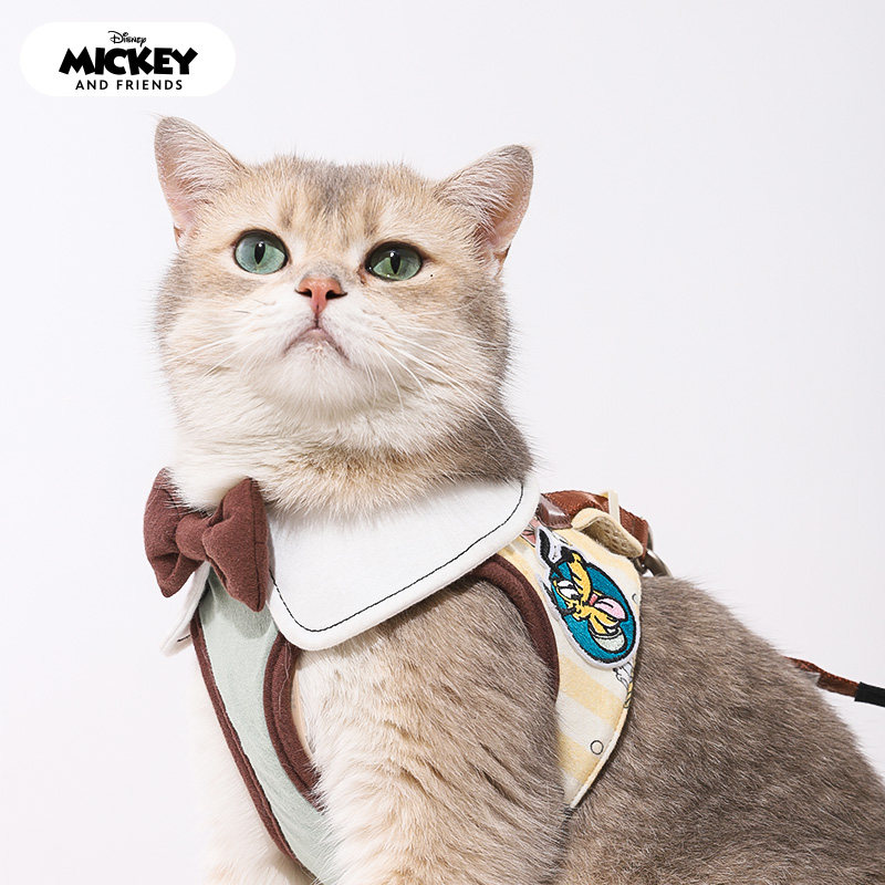 迪士尼猫咪牵引绳防挣脱外出专用小猫猫胸背带背心式衣服遛猫绳子,淘宝优惠券,粉丝福利购,淘宝优惠卷