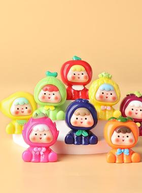 夜光水果崽崽创意立体装饰摆件