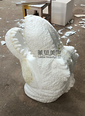 泡沫雕塑仿真恐龙头骨牙齿模型