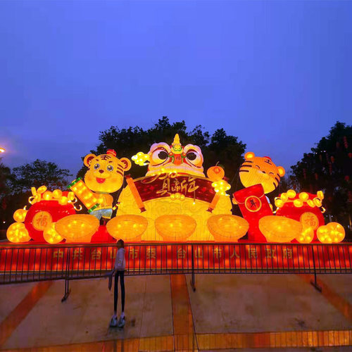 春节蛇年户外广场商业广场购物美食街市政大型景观花灯厂家定制 - 图1