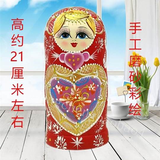 Popular ten-layer handmade wood matryoshka doll