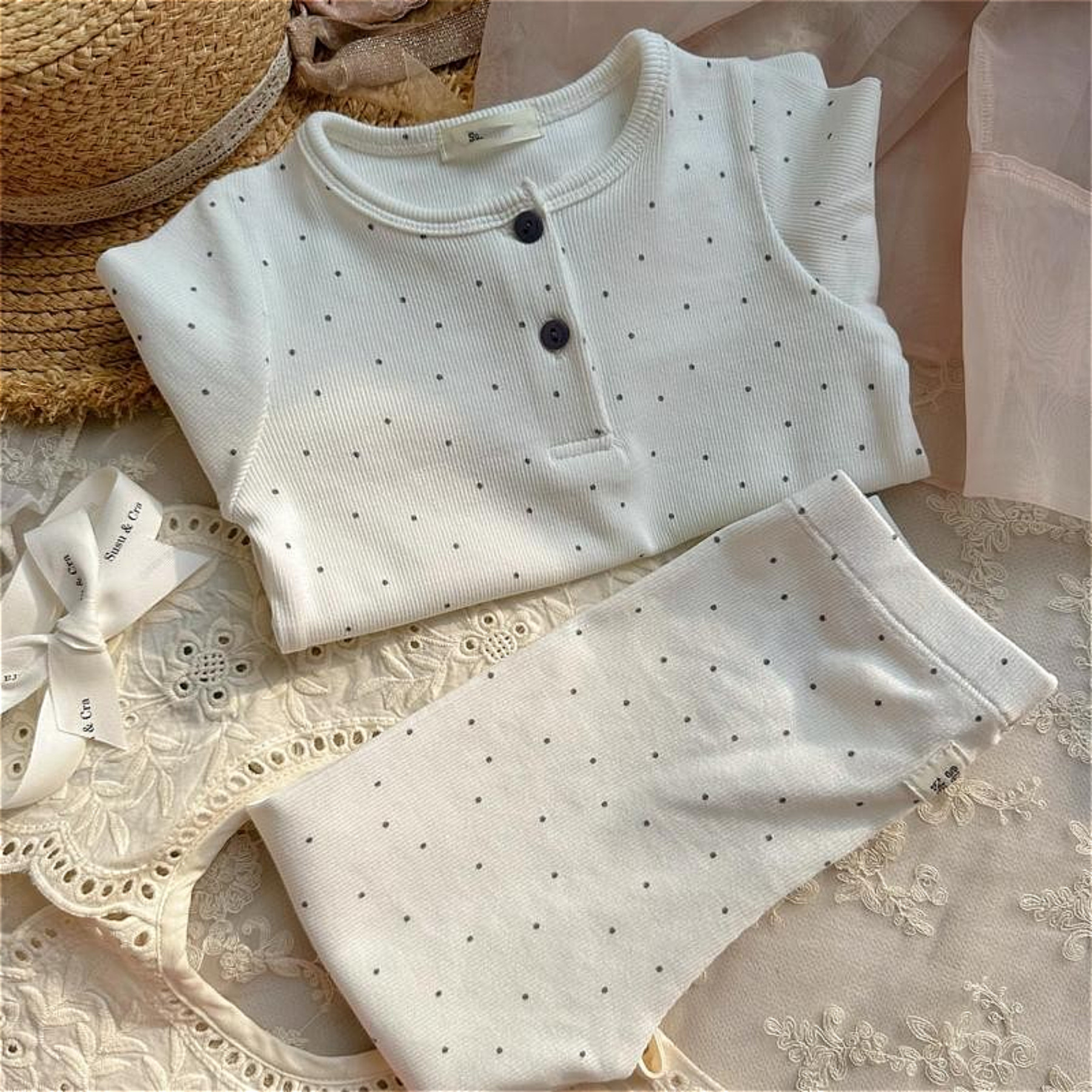 秋季新品~儿童纯棉套装舒适波点满印男女童秋衣秋裤家居服两件套,淘宝优惠券,粉丝福利购,淘宝优惠卷