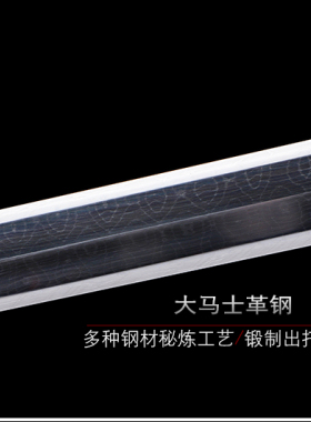 神炉刀剑 八面汉剑大马士革花纹钢长剑手工一体宝剑冷兵器未开刃