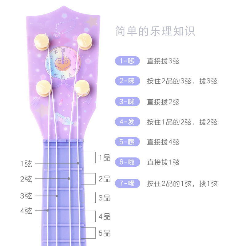 尤克里里儿童小吉他正品乐器女孩初学者拨片可弹奏入门级音乐玩具