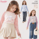 Jade Dog Round Neck Casual Long Sleeve Girls T-Shirt